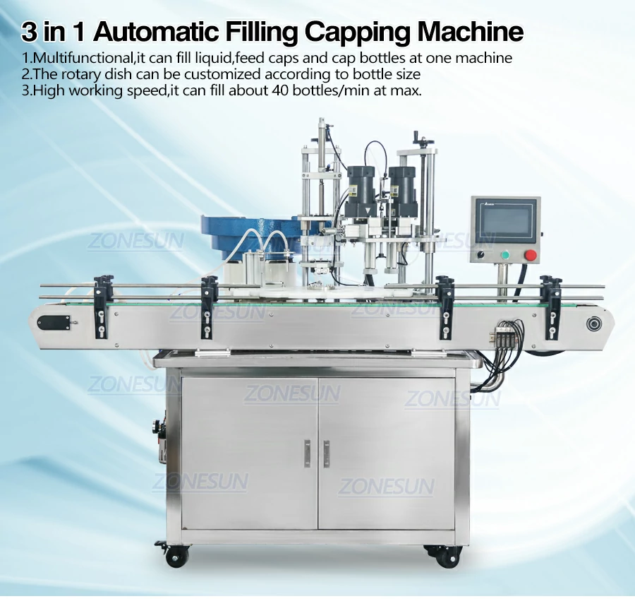 Rotary Automatic Essential Oil Filling And Capping Machine