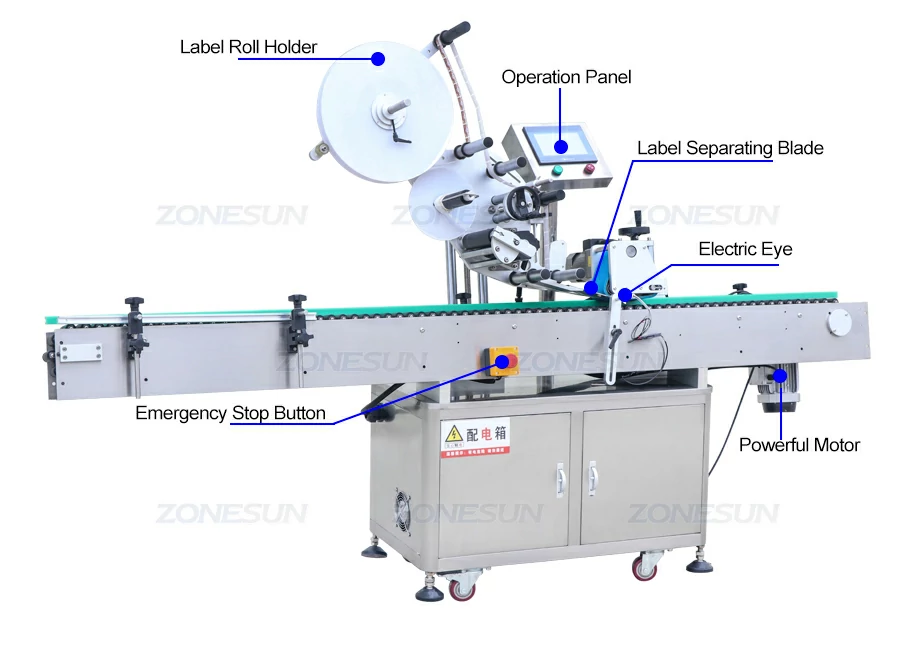 Automatic labeling machine for test tube