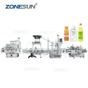 ZS-FAL180C10 Desktop Automatic Liquid Bottle Filling Capping Labeling Production Line