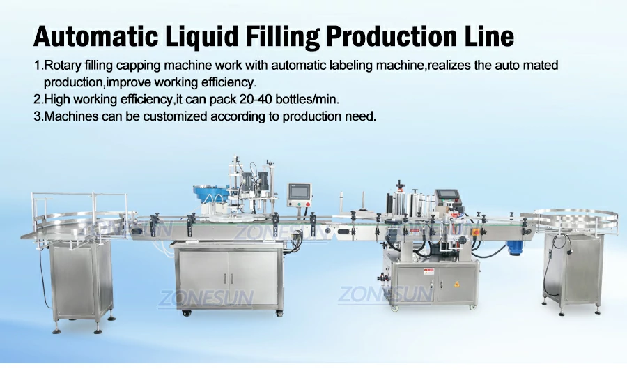 Automatic Small Bottle Filling Capping Labeling Machine