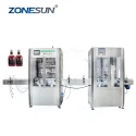 ZS-FAL180AD Automatic Liquor Bottle Filling Capping Machine With Dust Cover