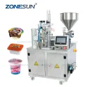 ZS-FS100 Automatic Curd Yogurt Cup Filling And Sealing Machine