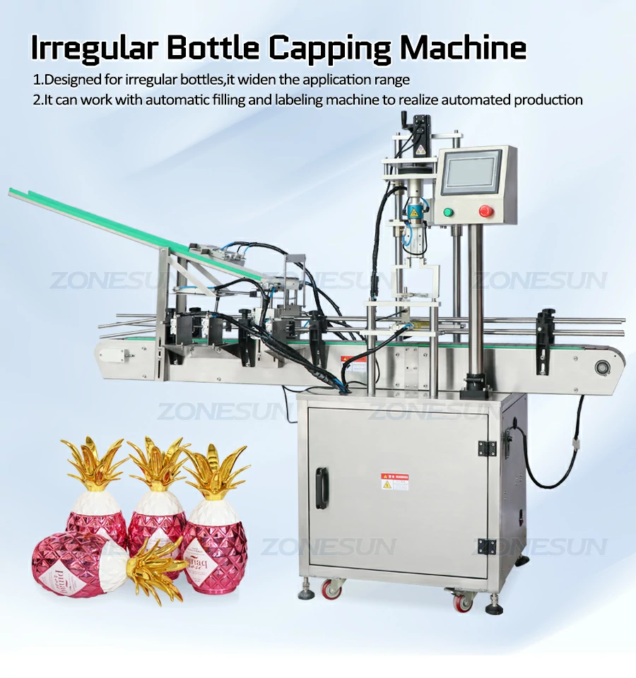 Automatic Irregular Pineapple Bottle Capping Machine