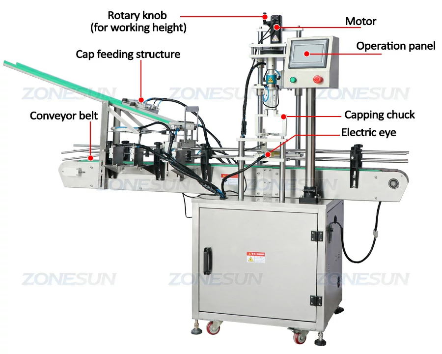 Diagram of pineapple bottle capping machine