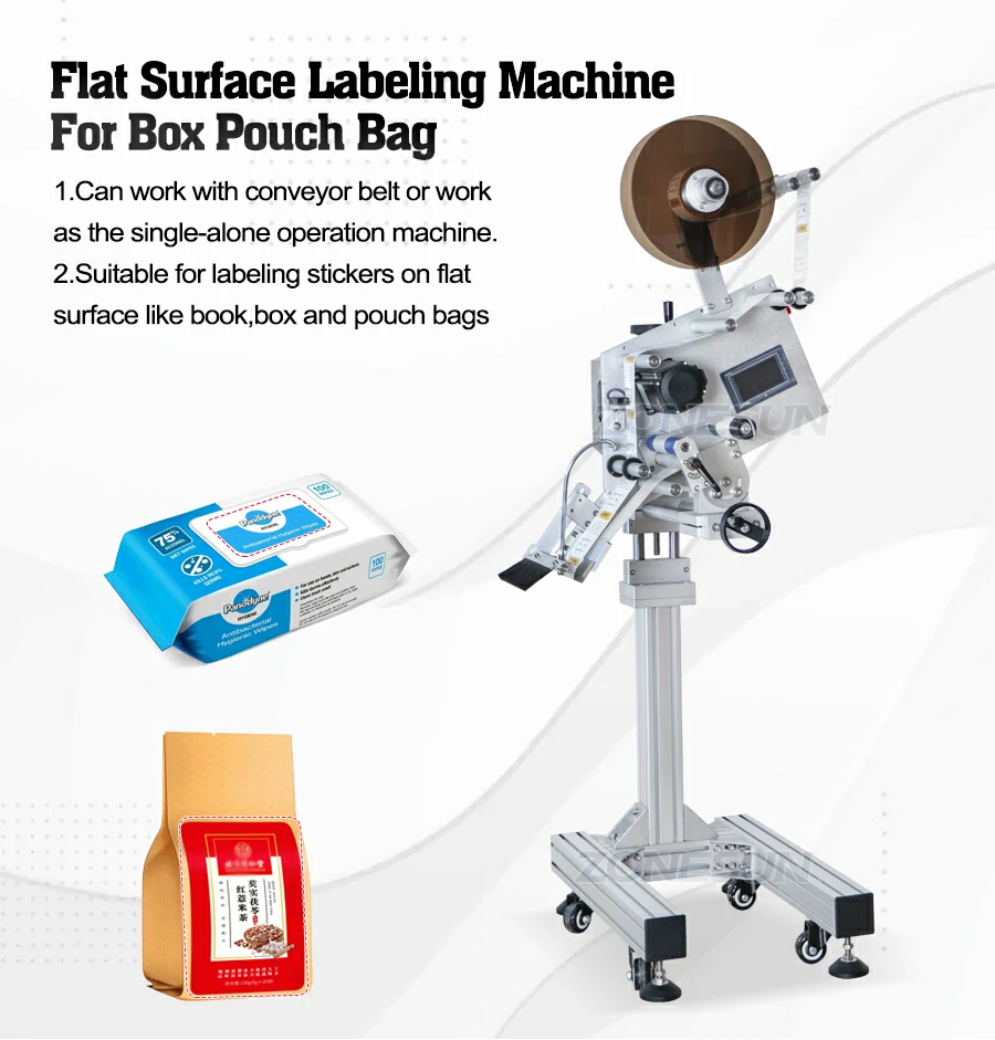 Semi automatic flat labeling machine