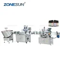 Automatic Magnetic Pump Essential Oil Liquid Filling Capping Labeling Machine Line