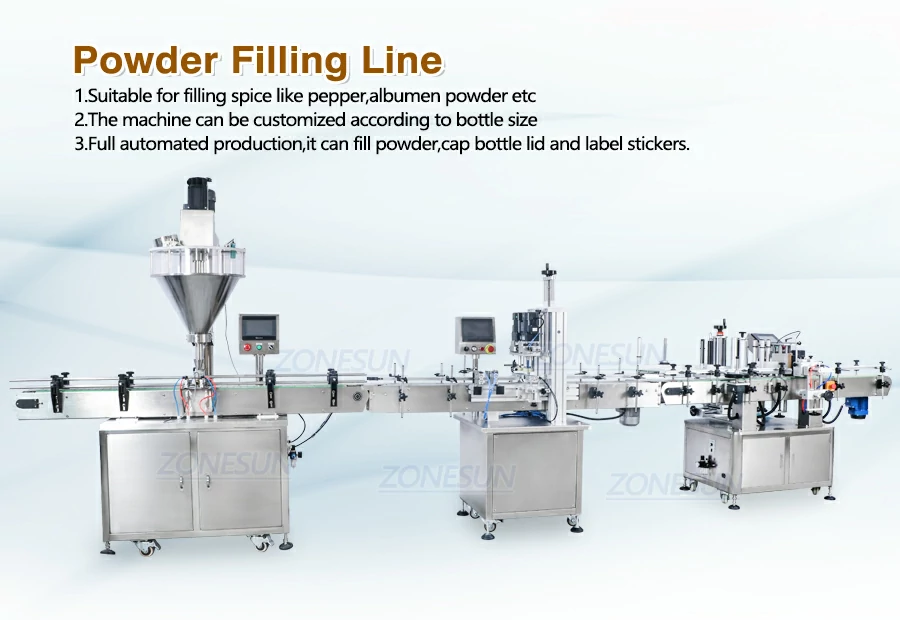 Automatic auger powder filling line