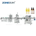 Automatic 4 Heads Liquid Bottle Filling Capping Labeling Production Line