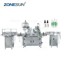 ZS-FAL180A4 Automatic Paste Filling Capping Machine Line With Cap Feeder