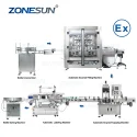 ZS-FAL180EX Automatic Ex-proof Alcohol Bottle Filling Capping Labeling Machine