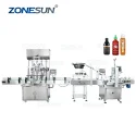 ZS-FAL180A7 Automatic 4 Heads Chili Paste Bottle Filling Capping Machine