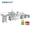 Automatic Body Lotion Liquid Bottle Filling Capping Labeling Production Line