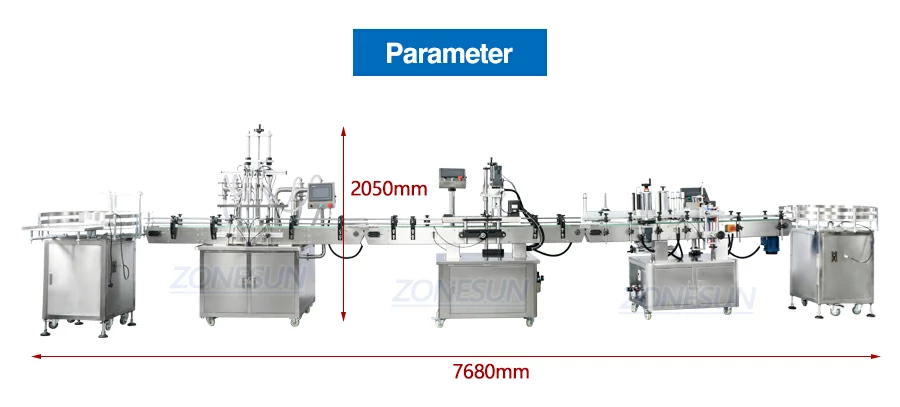 Size of Liquid Bottle Filling Capping Labeling Production Line