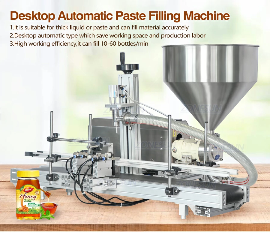 Tabletop automatic rotor pump paste filling machine