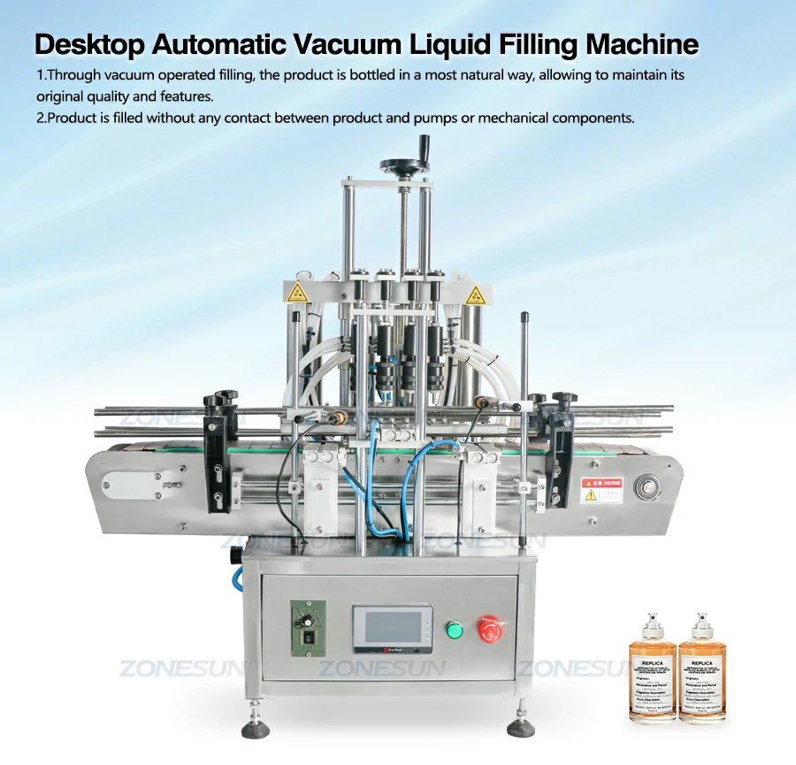 Tabletop automatic vacuum perfume filling machine