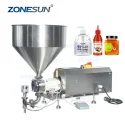 Semi-Automatic Rotor Pump Paste Jam Ketchup Honey Filling Machine