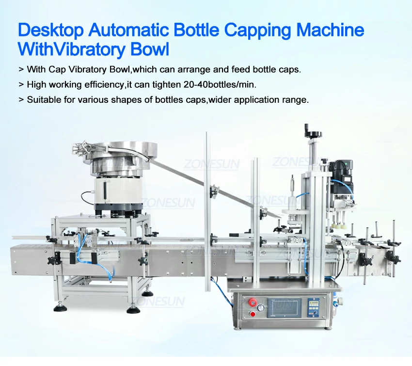Tabletop Automatic Bottle Capping Machine