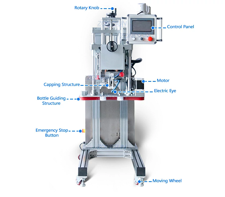 Diagram of bottle capping machine