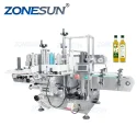 Automatic Olive Oil Flat Square Bottle Labeling Machine