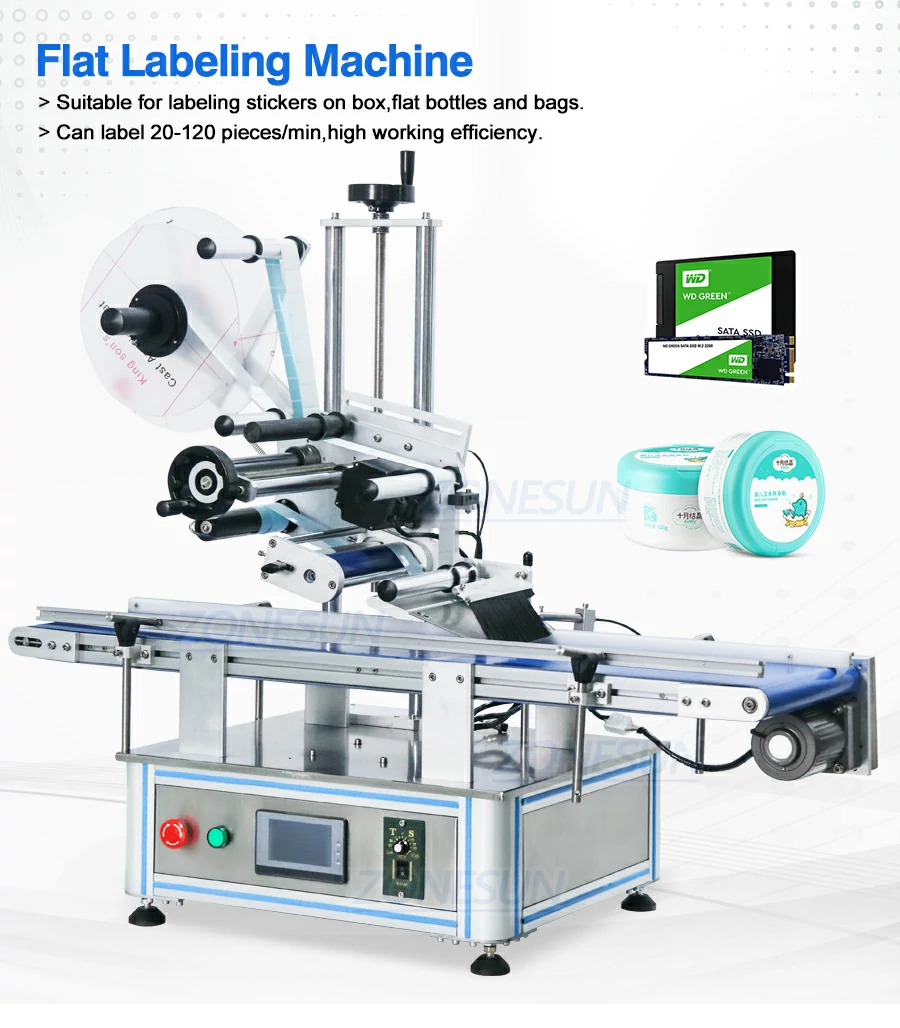 tabletop automatic flat labeling machine