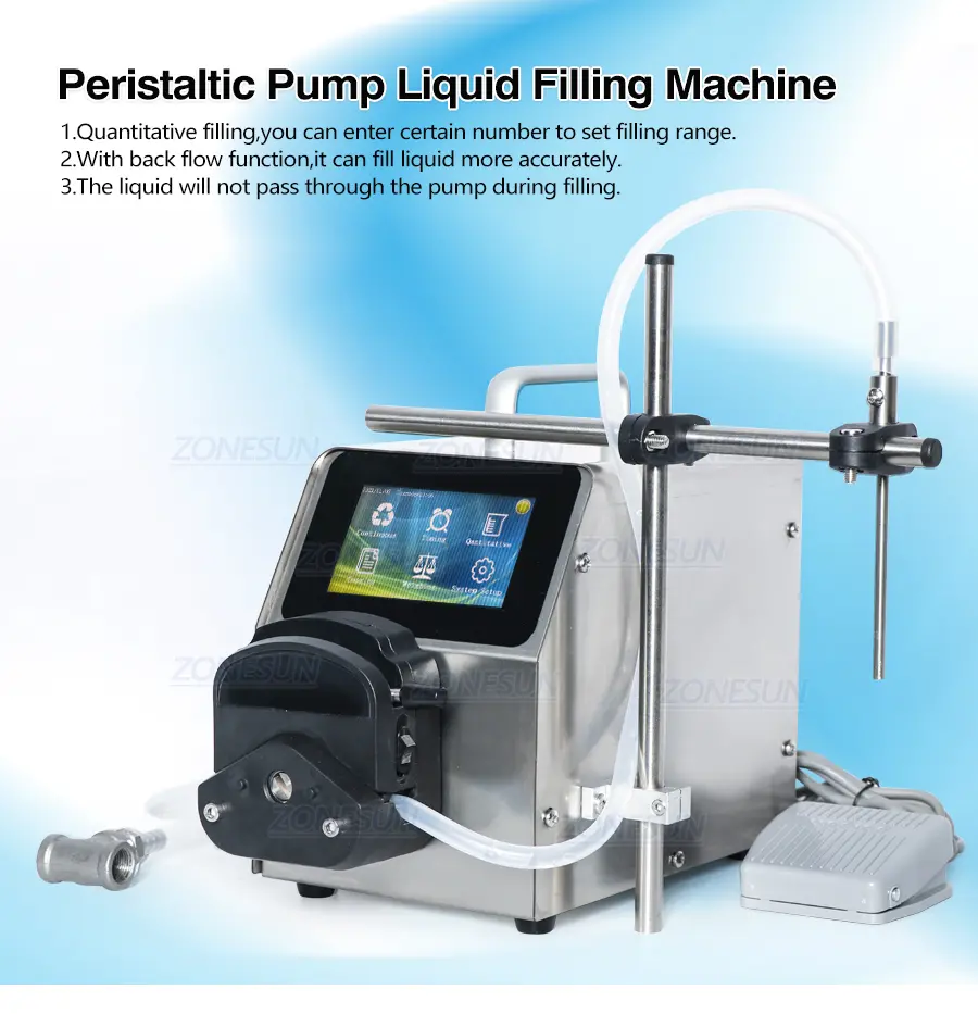Semi Automatic Peristaltic Pump Liquid Filling Machine