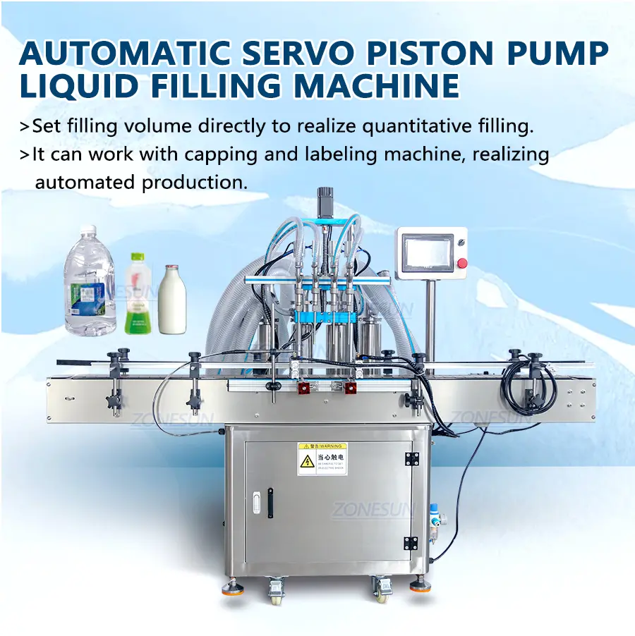 Automatic Servo Piston Pump Liquid Filling Machine