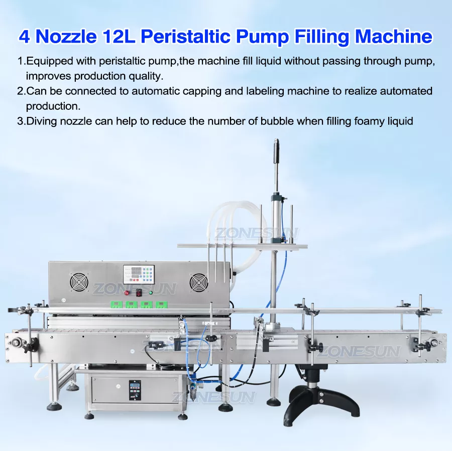 Automatic Peristaltic Pump Liquid Filling Machine