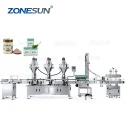 ZS-FMYG1 Automatic 3 Heads Dry Powder Bottle Auger Filling Capping Machine
