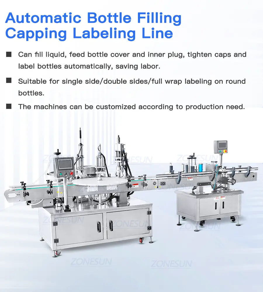 Automatic eye drop filling capping labeling machine