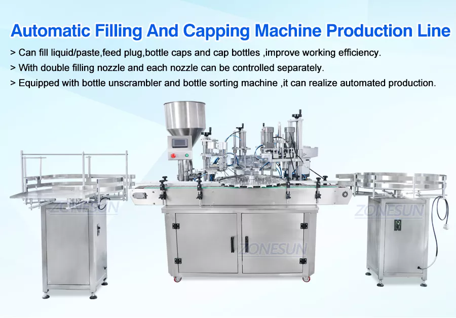 Automatic Glue Bottle Filling Capping Machine