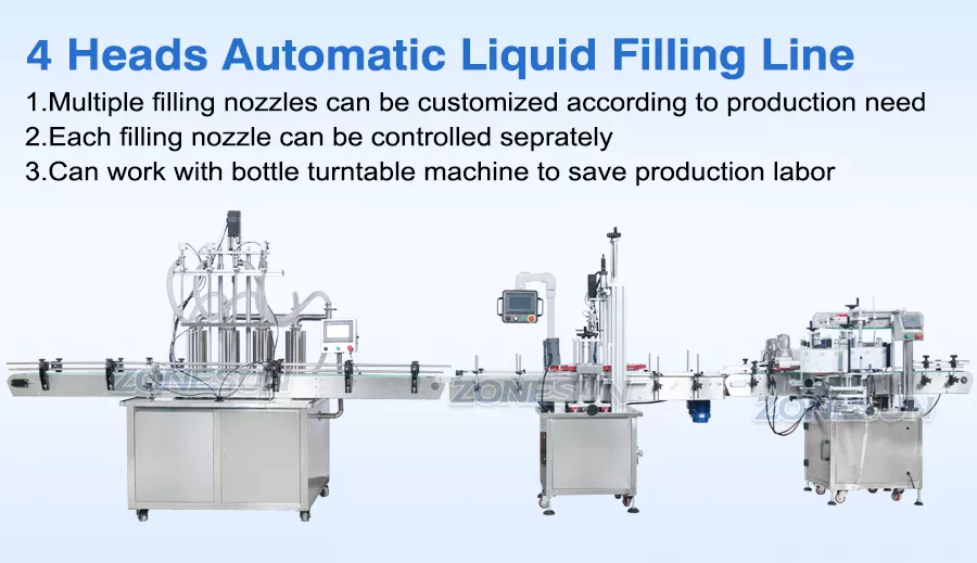 Automatic F style Jug Oil Filling Capping Labeling Machine