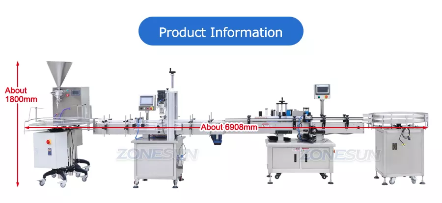 Size of Automatic Paste Filling Capping Labeling Machine