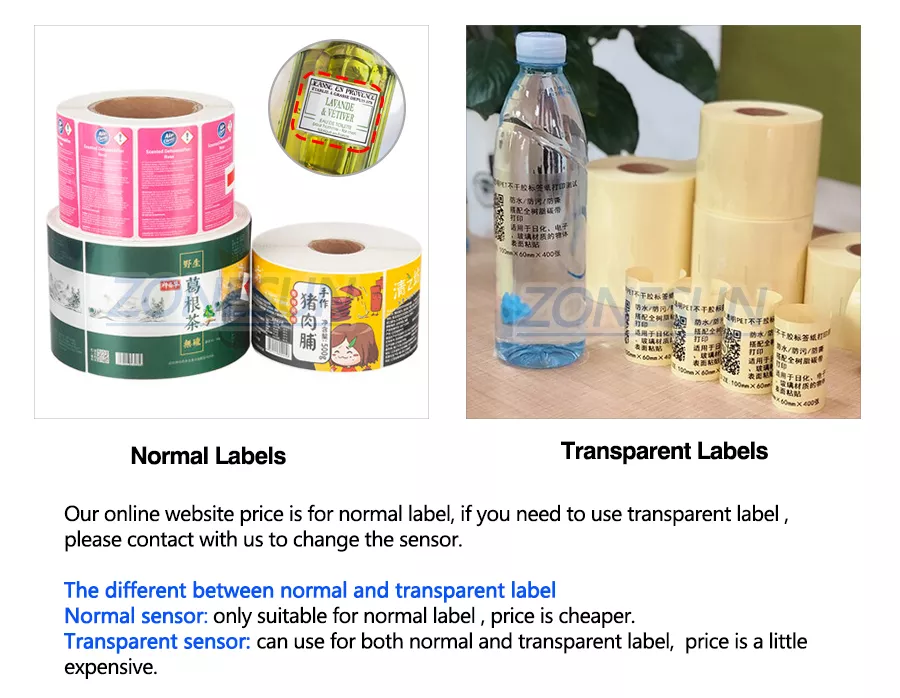 Normal or Transparent Labels