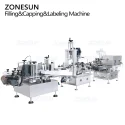 Back of Peppermint Oil Bottle Filling Capping Labeling Machine