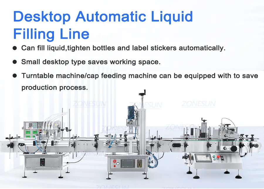 Automatic Peppermint Oil Bottle Filling Capping Labeling Machine