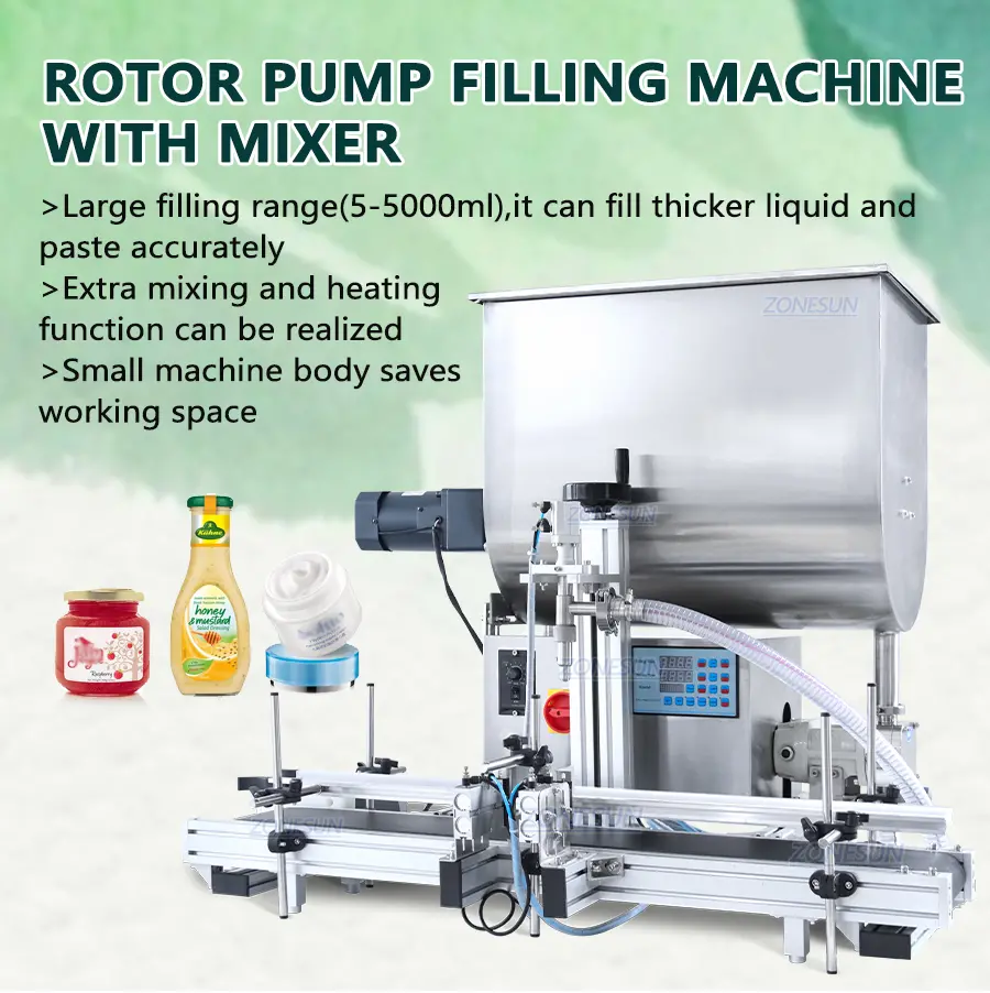 tabletop automatic paste mixing filling machine