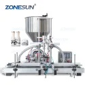 Tabletop Automatic 2 Heads Thick Lotion Paste Piston Filling Machine