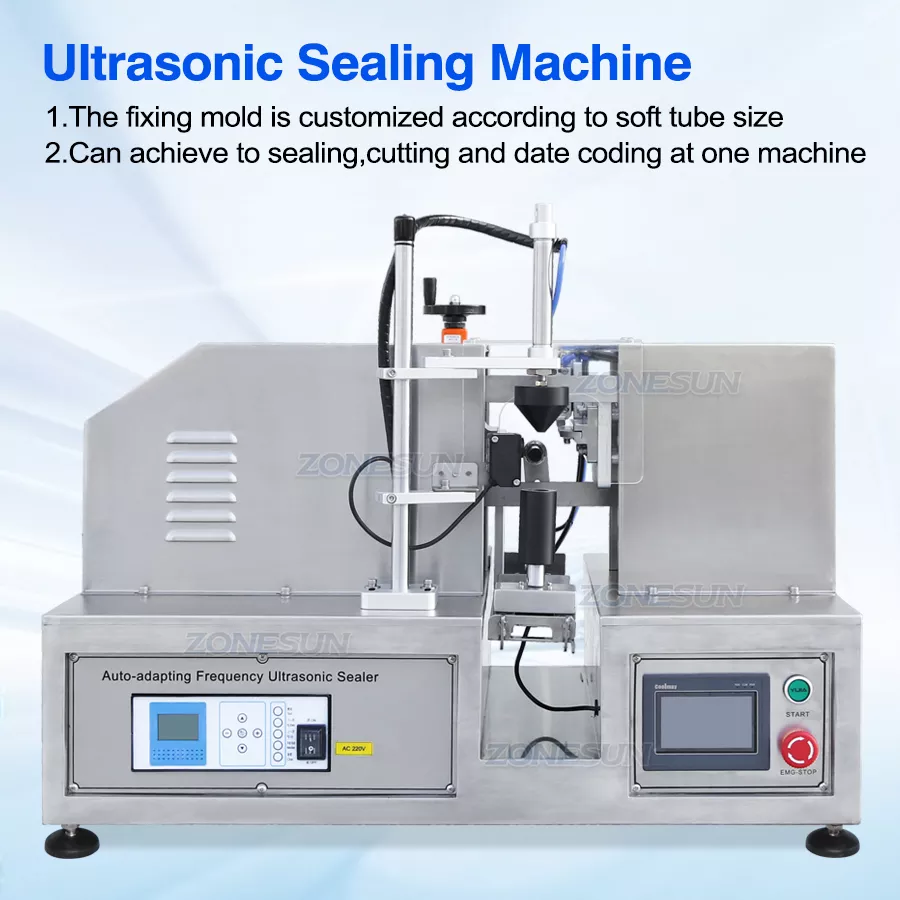 Semi automatic soft tube ultrasonic sealing machine