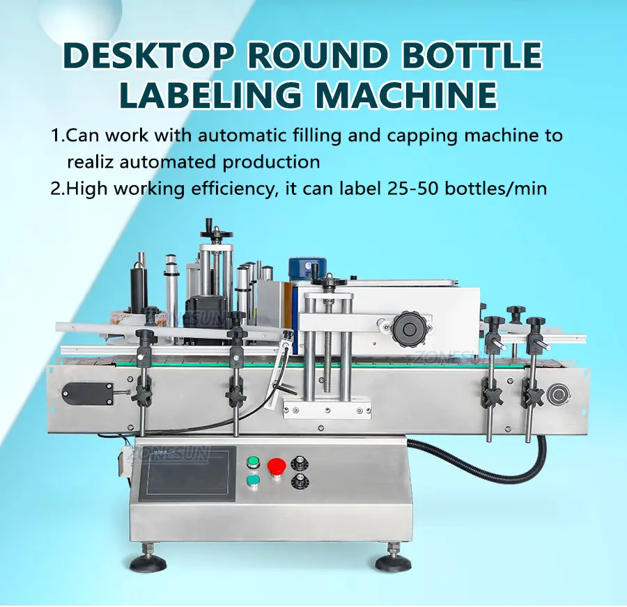 Tabletop Automatic Bottle Labeling Machine