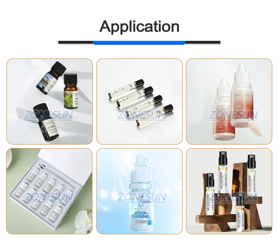 Application of small bottle filling and capping machine 