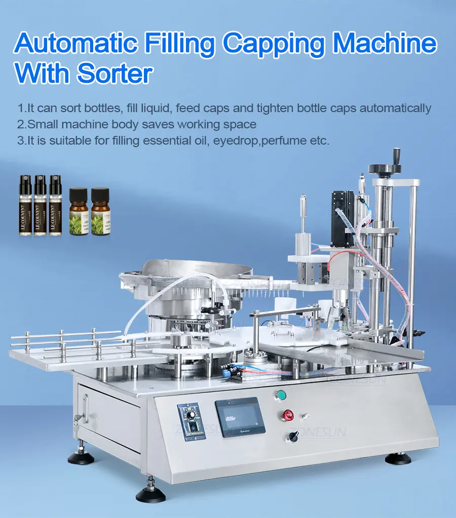 Rotary Automatic Small Bottle Filling Capping Machine
