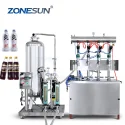 ZS-CF4 Semi-Automatic 4 Heads Carbonated Drink Isobaric Filling Machine