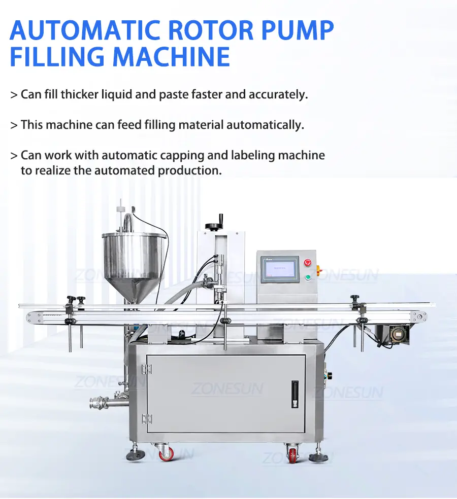 Automatic paste filling machine with feeding pump