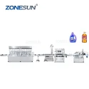 ZS-FAL180Z4 Automatic 12 Heads Oil Bottle Filling Capping Labeling Machine Line