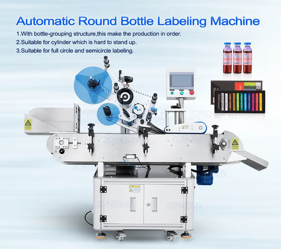 Automatic vial labeling machine