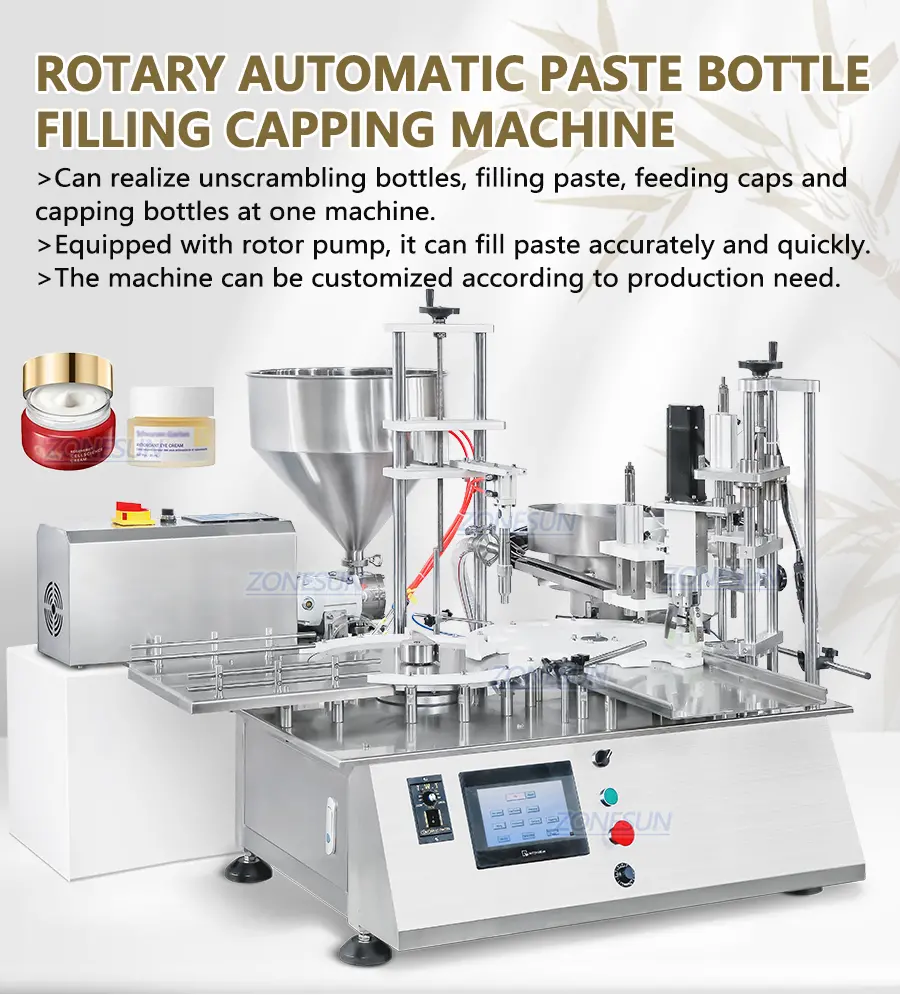 Cosmetic Jar Filling Capping Machine
