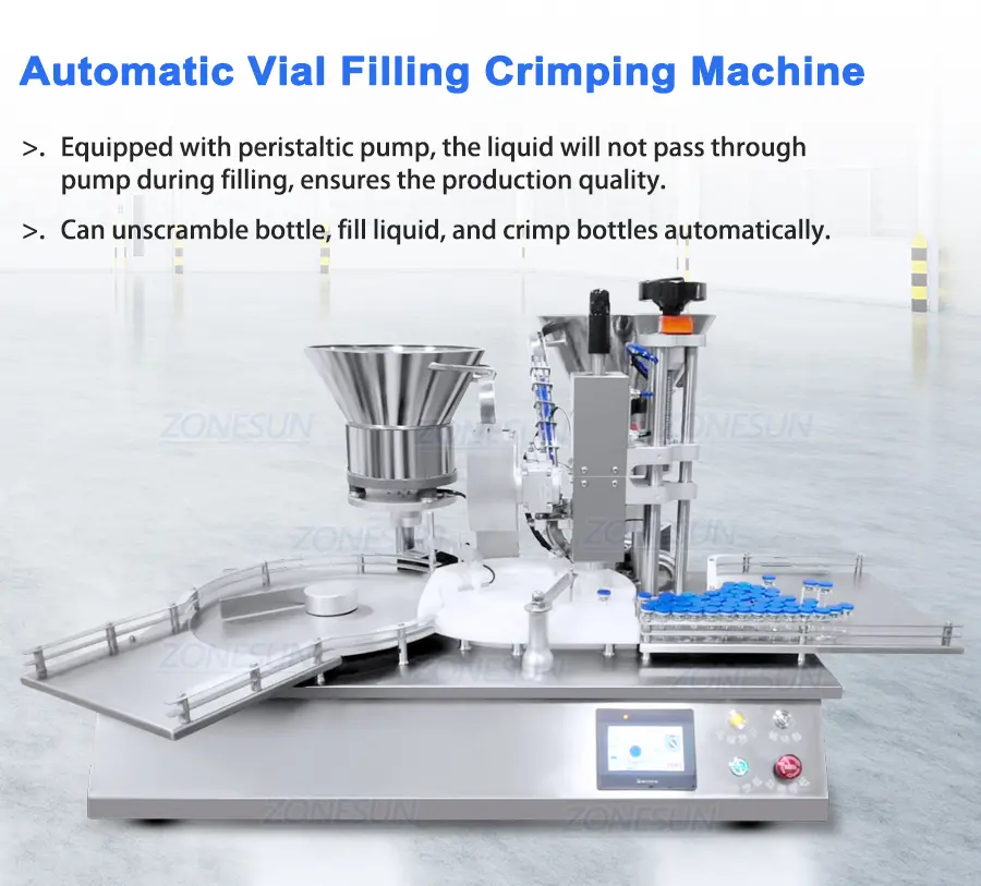 Vial Filling And Stoppering Machine