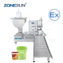 ZS-AFC22 Semi-Automatic Pigment Paint Bucket Filling And Capping Machine