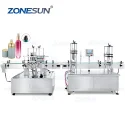 ZS-FAL180X Automatic 4 Head Vacuum Perfume Bottle Filling Capping Machine
