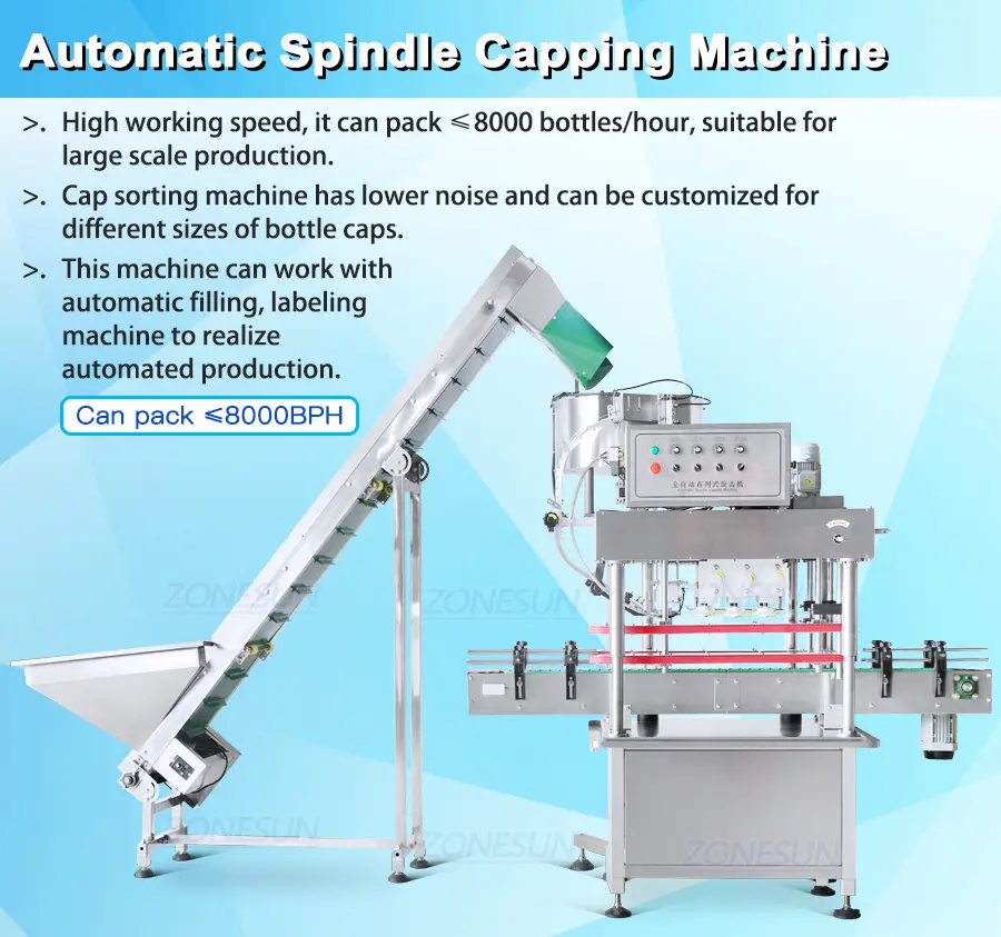 Automatic Spindle Capping Machine for Bottles